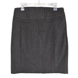 NWT Express Sz 10 Gray Paneled Short Pencil Skirt with Back Buckle Career Edgy